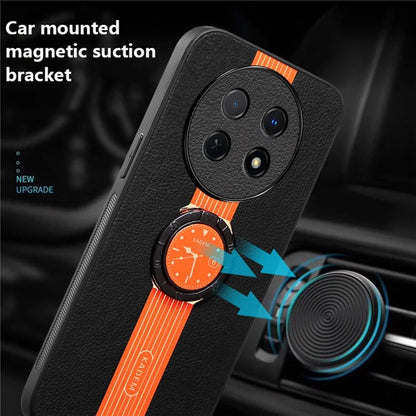 KADEM For Realme 12 5G Cover Ring Kickstand Watch Pattern Anti-Scratch Phone Back Case
