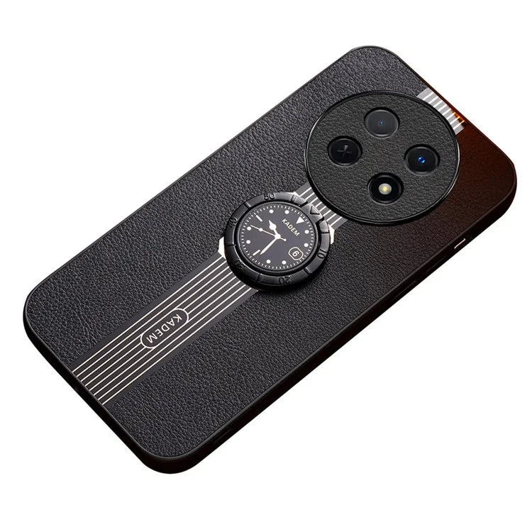 KADEM For Realme 12 5G Cover Ring Kickstand Watch Pattern Anti-Scratch Phone Back Case