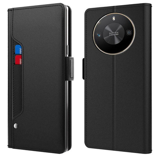 For Honor X50 GT 5G Shockproof Case Leather+TPU Mirror Design Phone Cover
