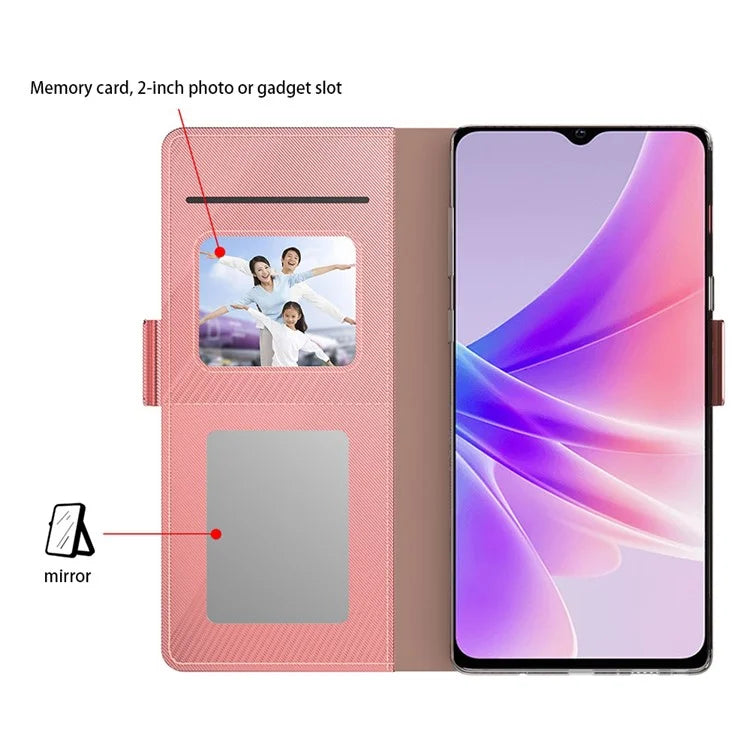 For Oppo Reno11 F 5G / F25 Pro 5G Case Leather Folding Stand Phone Cover with Card Holder