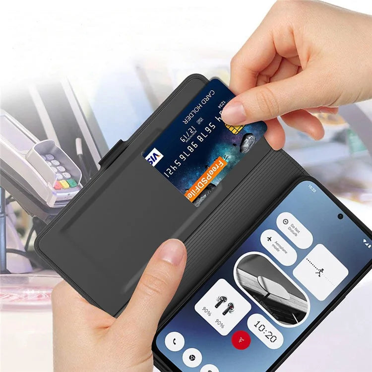 For Nothing Phone (2a) Case Folding Stand PU Leather Shock-Absorbent Phone Cover