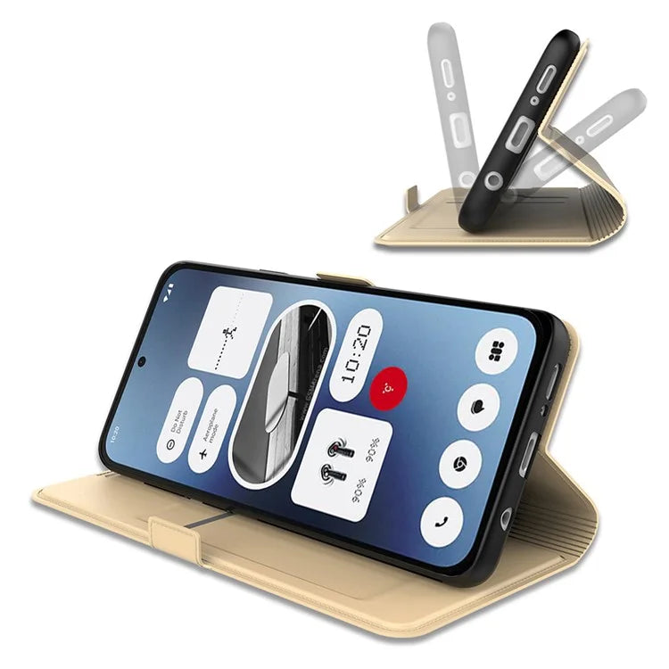 For Nothing Phone (2a) Case Folding Stand PU Leather Shock-Absorbent Phone Cover