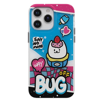 TGVI'S Stylish Series For iPhone 15 Pro Max Case IML Graffiti Pattern PET+TPU Phone Cover