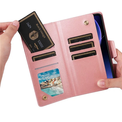 For Xiaomi Redmi K60 Ultra / 13T Pro Case Zipper Wallet Rivet Decor Leather Phone Cover