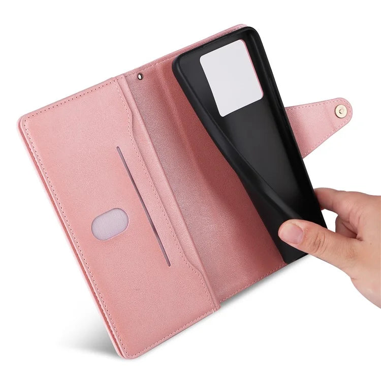 For Xiaomi Redmi K60 Ultra / 13T Pro Case Zipper Wallet Rivet Decor Leather Phone Cover