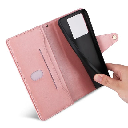For Xiaomi Redmi K60 Ultra / 13T Pro Case Zipper Wallet Rivet Decor Leather Phone Cover