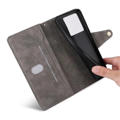 For Xiaomi Redmi K60 Ultra / 13T Pro Case Zipper Wallet Rivet Decor Leather Phone Cover