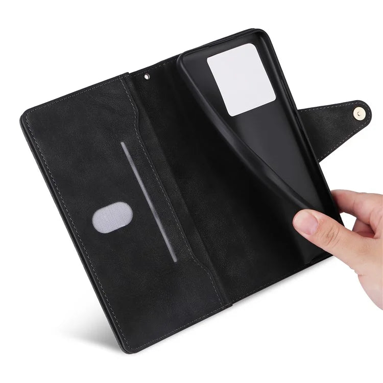 For Xiaomi Redmi K60 Ultra / 13T Pro Case Zipper Wallet Rivet Decor Leather Phone Cover