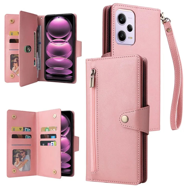 For Xiaomi Redmi Note 12 Pro Speed 5G / Note 12 Pro 5G / Poco X5 Pro 5G Case Wallet Rivet Decor Leather Folio Flip Phone Cover