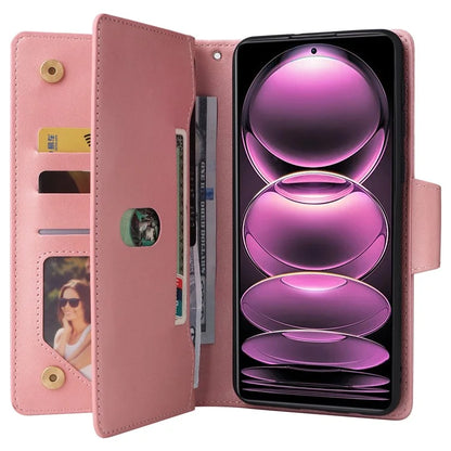 For Xiaomi Redmi Note 12 Pro Speed 5G / Note 12 Pro 5G / Poco X5 Pro 5G Case Wallet Rivet Decor Leather Folio Flip Phone Cover