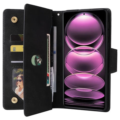 For Xiaomi Redmi Note 12 Pro Speed 5G / Note 12 Pro 5G / Poco X5 Pro 5G Case Wallet Rivet Decor Leather Folio Flip Phone Cover