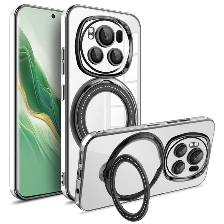 For Honor Magic6 5G Case PC+TPU Ring Kickstand Phone Cover Compatible with MagSafe