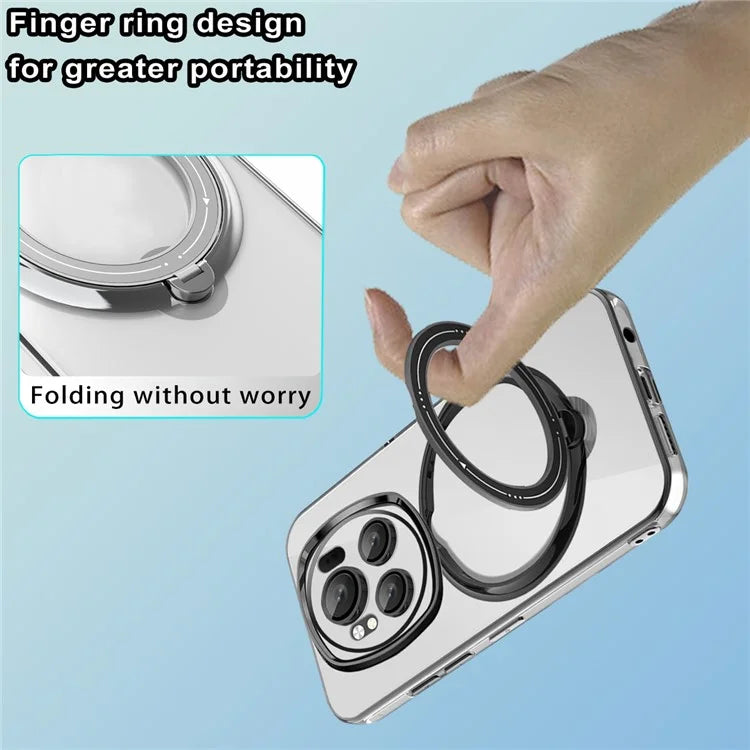For Honor Magic6 5G Case PC+TPU Ring Kickstand Phone Cover Compatible with MagSafe