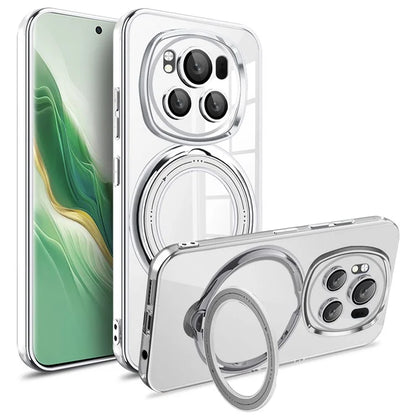 For Honor Magic6 5G Case PC+TPU Ring Kickstand Phone Cover Compatible with MagSafe