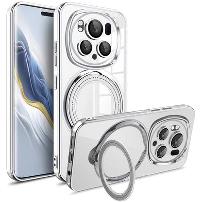 For Honor Magic6 Pro 5G Magnetic Phone Case PC+TPU Bump Proof Kickstand Cover