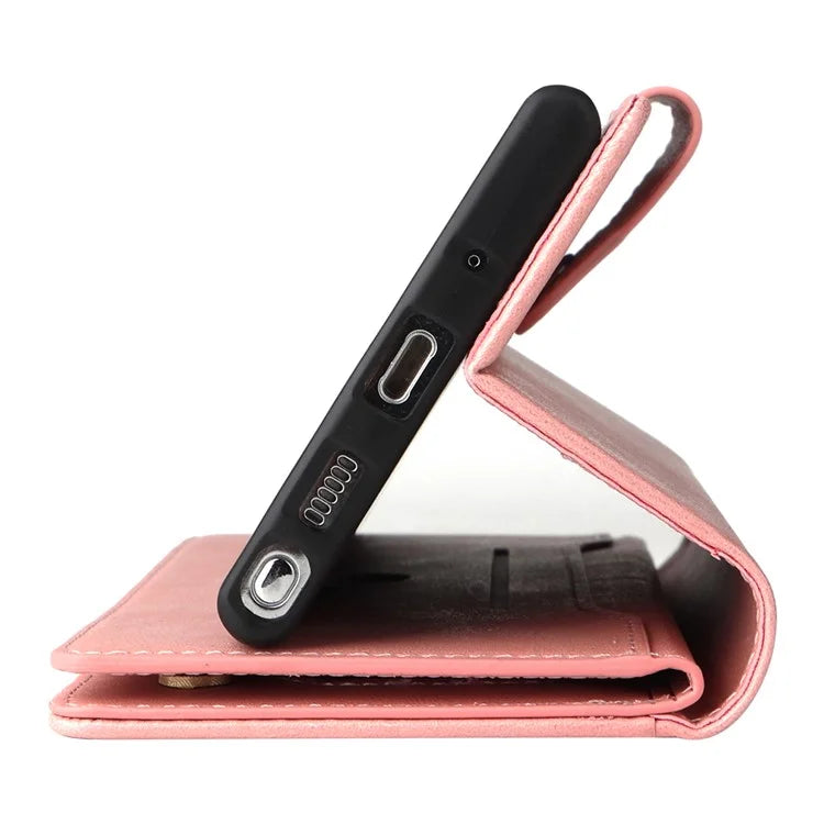 For Xiaomi 11T 5G / Xiaomi 11T Pro 5G Case Rivet Decor Leather Wallet Phone Cover with 9 Card Slots