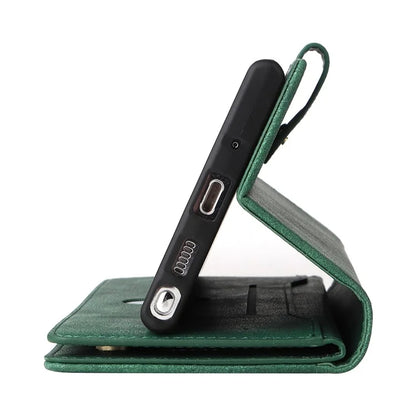 For Xiaomi 11T 5G / Xiaomi 11T Pro 5G Case Rivet Decor Leather Wallet Phone Cover with 9 Card Slots
