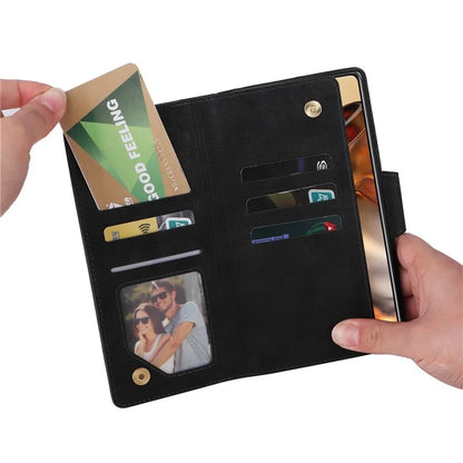 For Xiaomi 11T 5G / Xiaomi 11T Pro 5G Case Rivet Decor Leather Wallet Phone Cover with 9 Card Slots