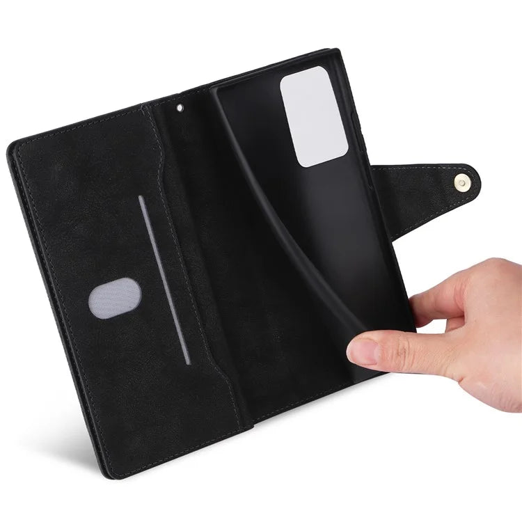 For Xiaomi 11T 5G / Xiaomi 11T Pro 5G Case Rivet Decor Leather Wallet Phone Cover with 9 Card Slots