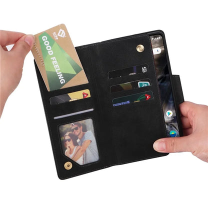 For OnePlus Nord Case PU Leather Foldable Stand Wallet Phone Cover with Rivet Decor