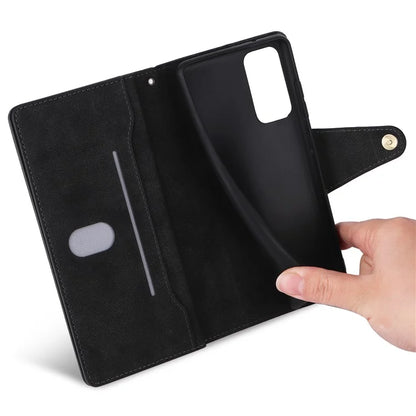For OnePlus Nord Case PU Leather Foldable Stand Wallet Phone Cover with Rivet Decor
