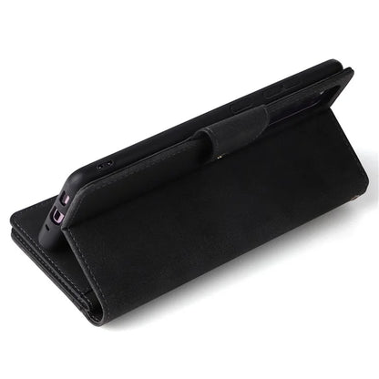 For OnePlus Nord Case PU Leather Foldable Stand Wallet Phone Cover with Rivet Decor