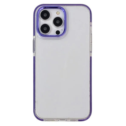 For iPhone 13 Pro Case Metal Camera Frame PC+TPU Clear Phone Cover
