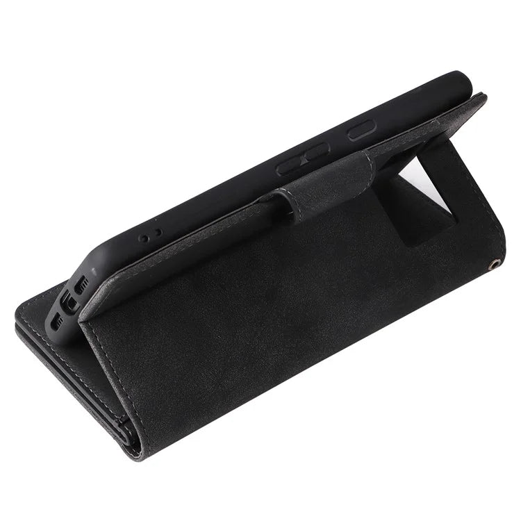 For Google Pixel 7 5G Case Multiple Card Slots Rivet Decor Leather Stand Phone Cover