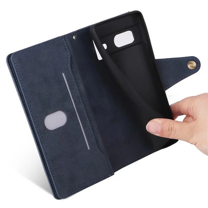 For Google Pixel 7 5G Case Multiple Card Slots Rivet Decor Leather Stand Phone Cover
