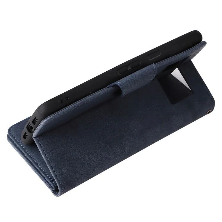 For Google Pixel 7 5G Case Multiple Card Slots Rivet Decor Leather Stand Phone Cover