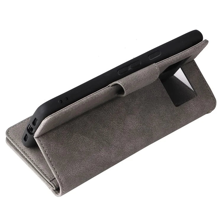 For Google Pixel 7 5G Case Multiple Card Slots Rivet Decor Leather Stand Phone Cover
