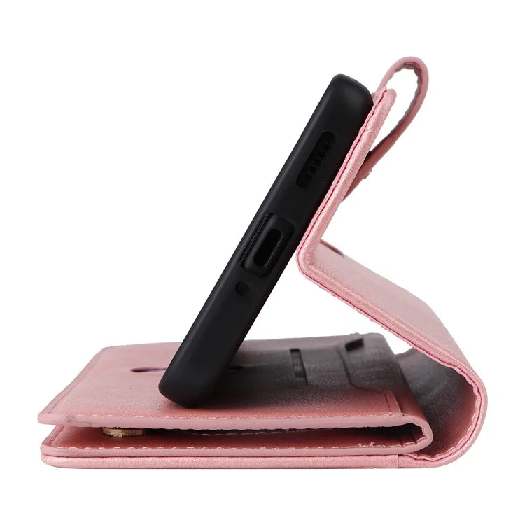 For Xiaomi Redmi K60 Ultra / 13T / 13T Pro Magnetic Case Rivet Decor PU Leather Zipper Wallet Cover