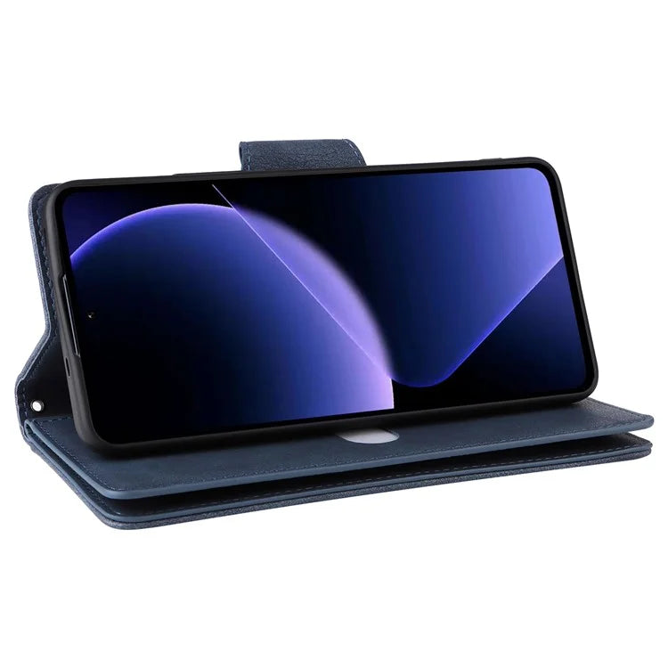 For Xiaomi Redmi K60 Ultra / 13T / 13T Pro Magnetic Case Rivet Decor PU Leather Zipper Wallet Cover
