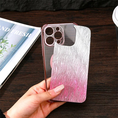 KADEM For iPhone 15 Pro Case Glitter Electroplated TPU Shockproof Phone Cover