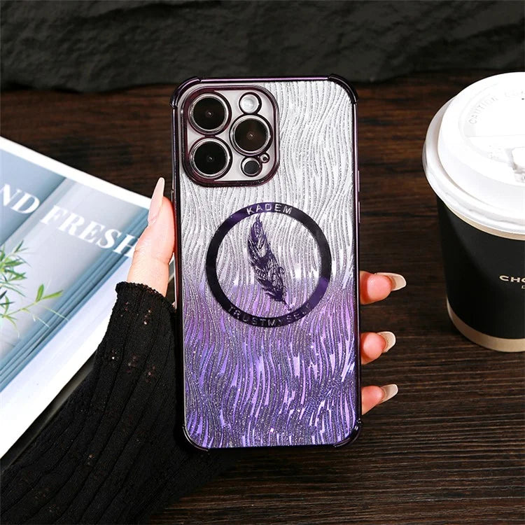 KADEM For iPhone 15 Pro Case Glitter Electroplated TPU Shockproof Phone Cover