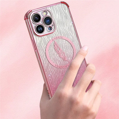 KADEM For iPhone 15 Pro Case Glitter Electroplated TPU Shockproof Phone Cover