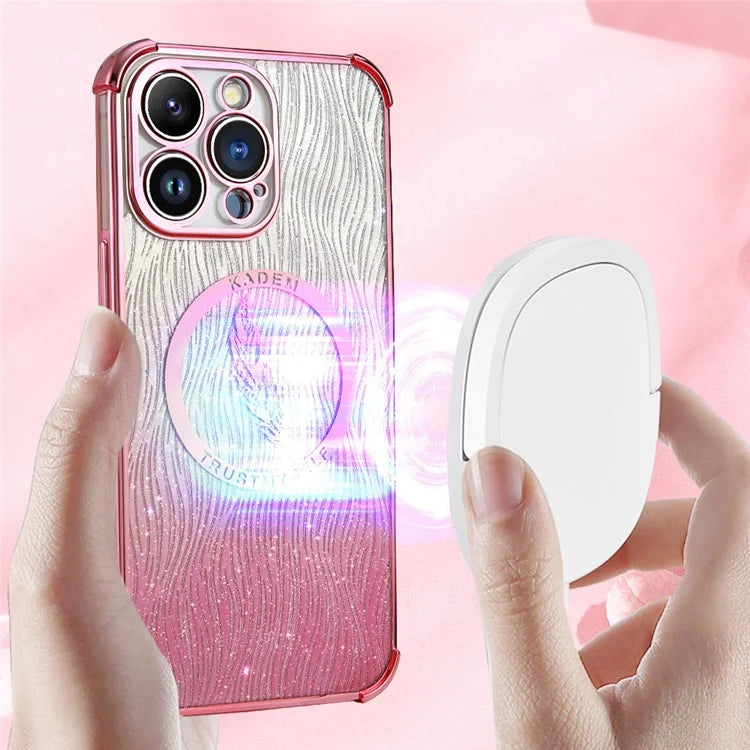 KADEM For iPhone 15 Pro Case Glitter Electroplated TPU Shockproof Phone Cover