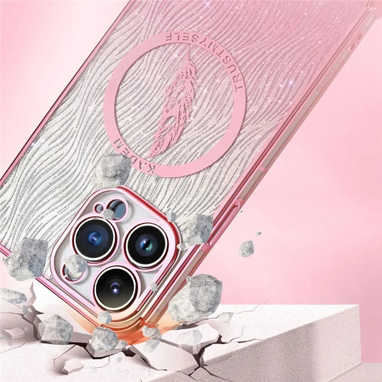 KADEM For iPhone 15 Pro Case Glitter Electroplated TPU Shockproof Phone Cover