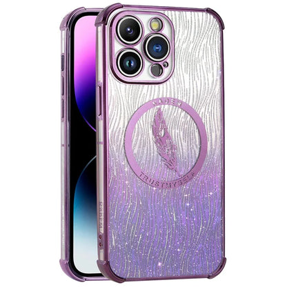 KADEM For iPhone 15 Pro Max TPU Case Glitter Powder Electroplated Smart Phone Cover