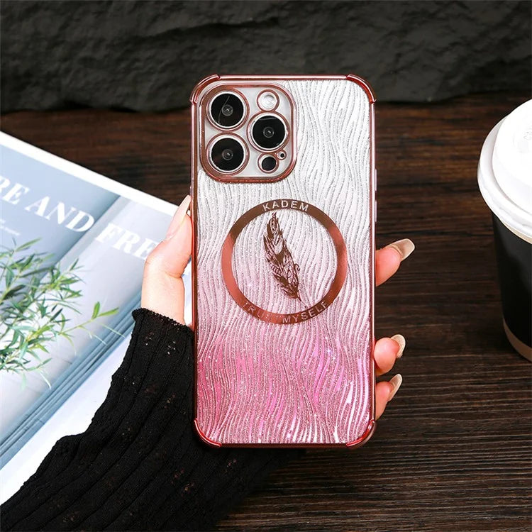 KADEM For iPhone 14 Pro Max TPU Case Glitter Powder Drop-resistant Phone Cover