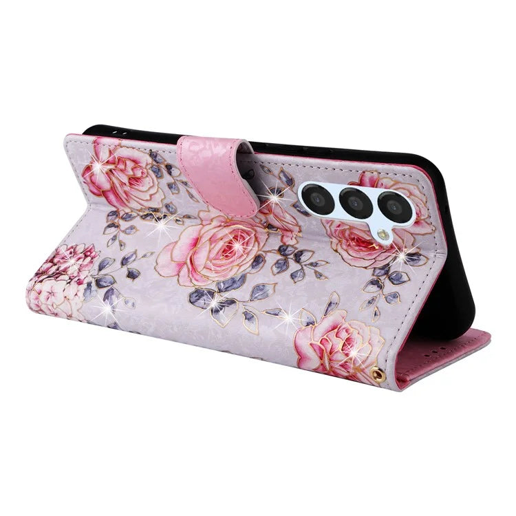 For Samsung Galaxy A54 5G Case RFID Blocking Magnetic Phone Cover with Lacquered Design