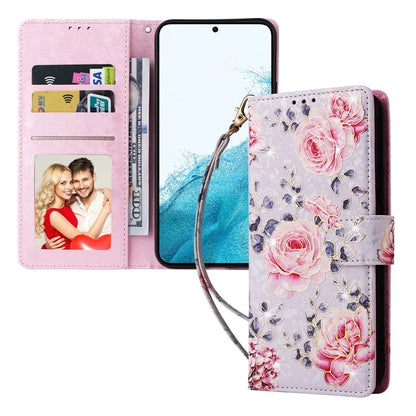 For Samsung Galaxy A54 5G Case RFID Blocking Magnetic Phone Cover with Lacquered Design