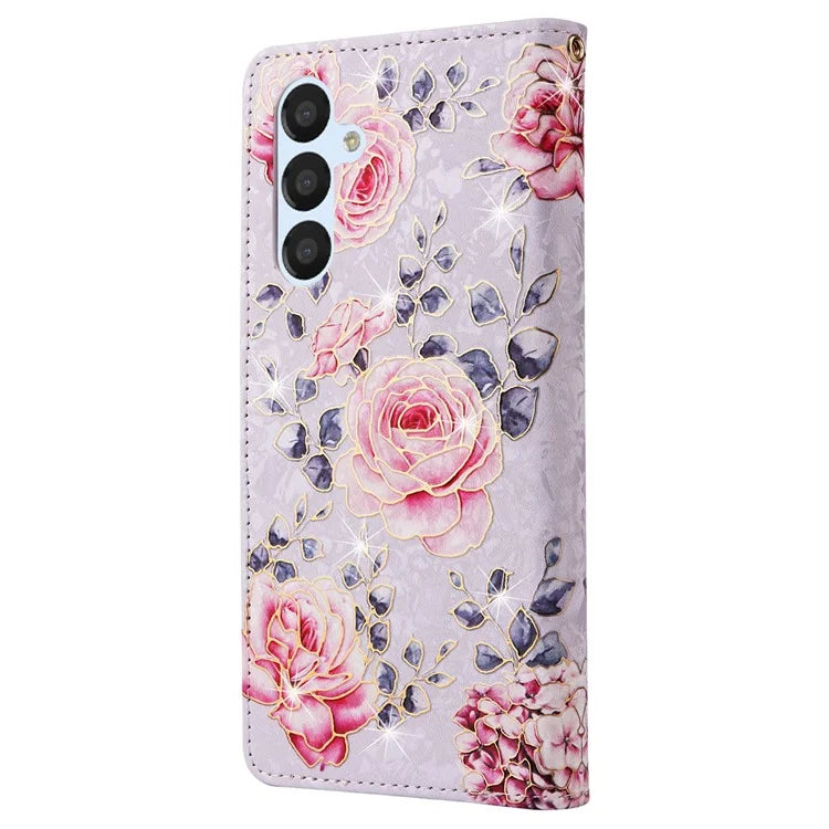 For Samsung Galaxy A54 5G Case RFID Blocking Magnetic Phone Cover with Lacquered Design