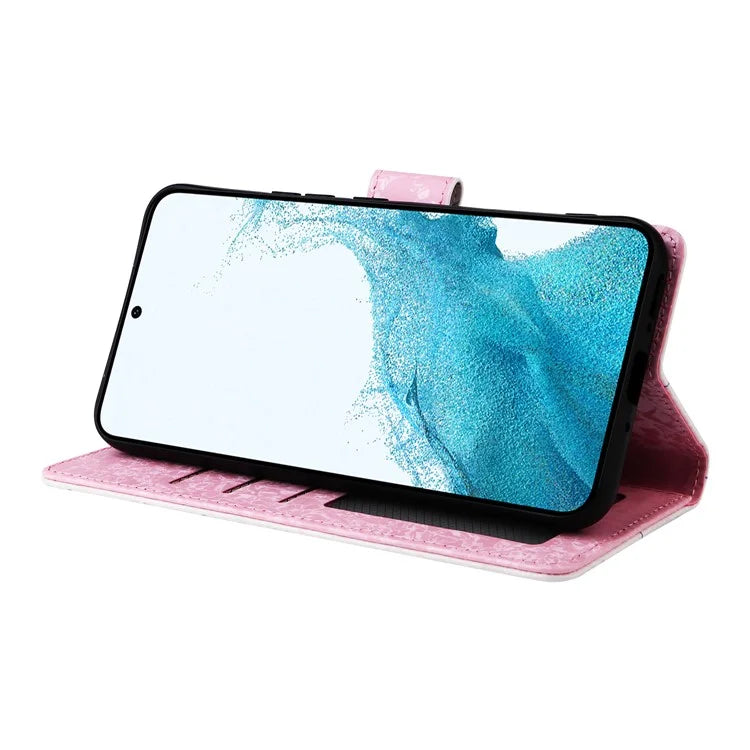 For Samsung Galaxy A54 5G Case RFID Blocking Magnetic Phone Cover with Lacquered Design