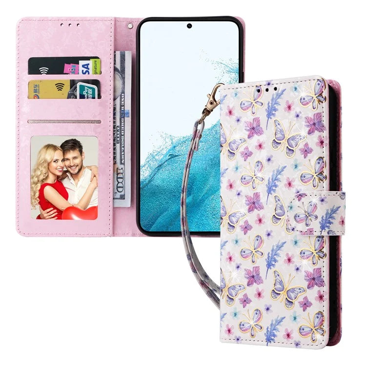 For Samsung Galaxy A54 5G Case RFID Blocking Magnetic Phone Cover with Lacquered Design