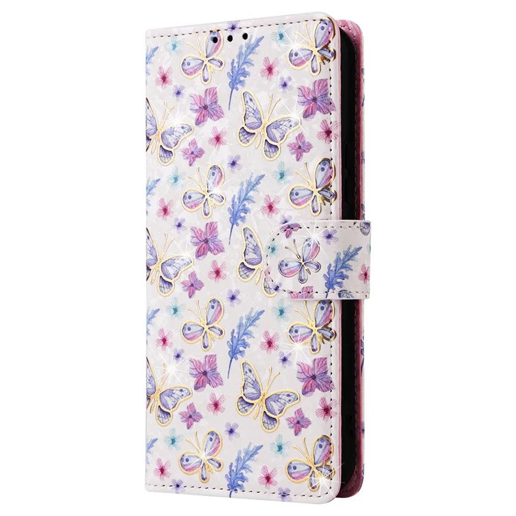 For Samsung Galaxy A54 5G Case RFID Blocking Magnetic Phone Cover with Lacquered Design