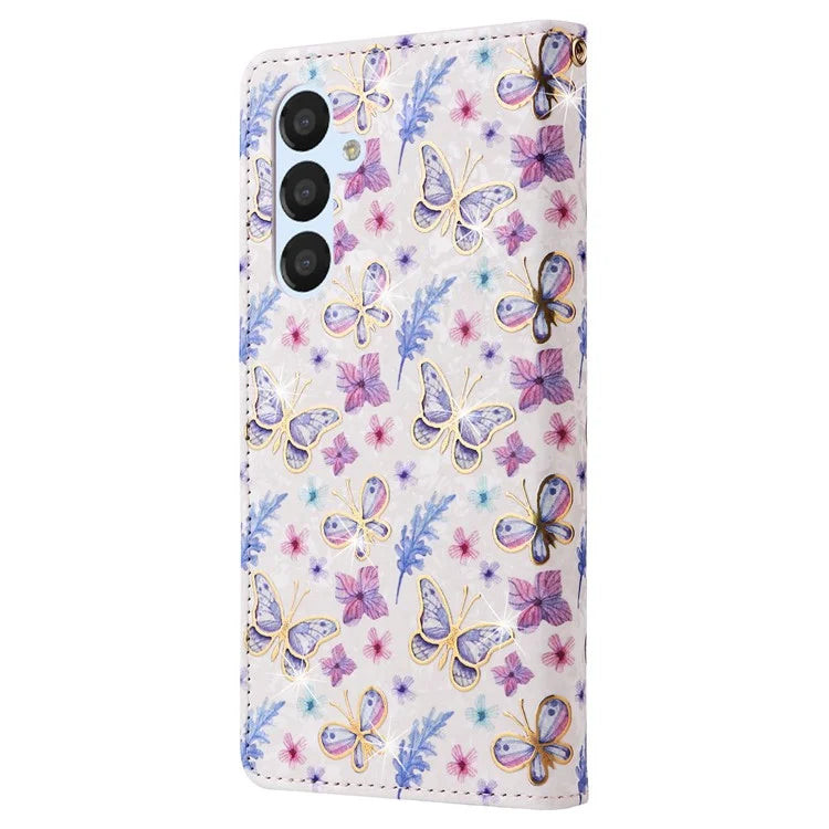 For Samsung Galaxy A54 5G Case RFID Blocking Magnetic Phone Cover with Lacquered Design