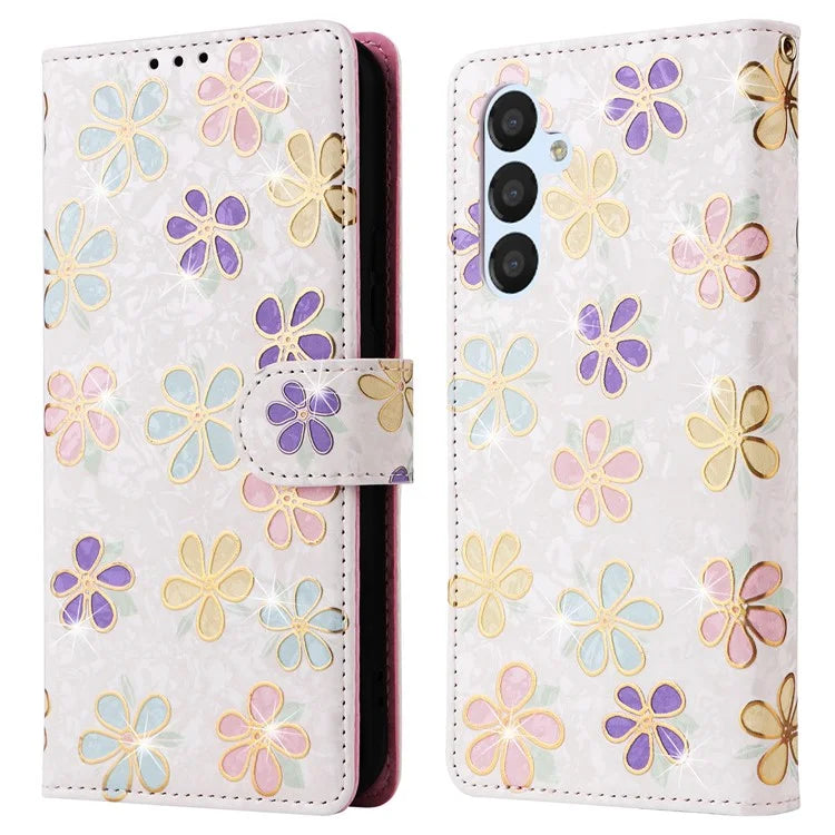 For Samsung Galaxy A54 5G Case RFID Blocking Magnetic Phone Cover with Lacquered Design