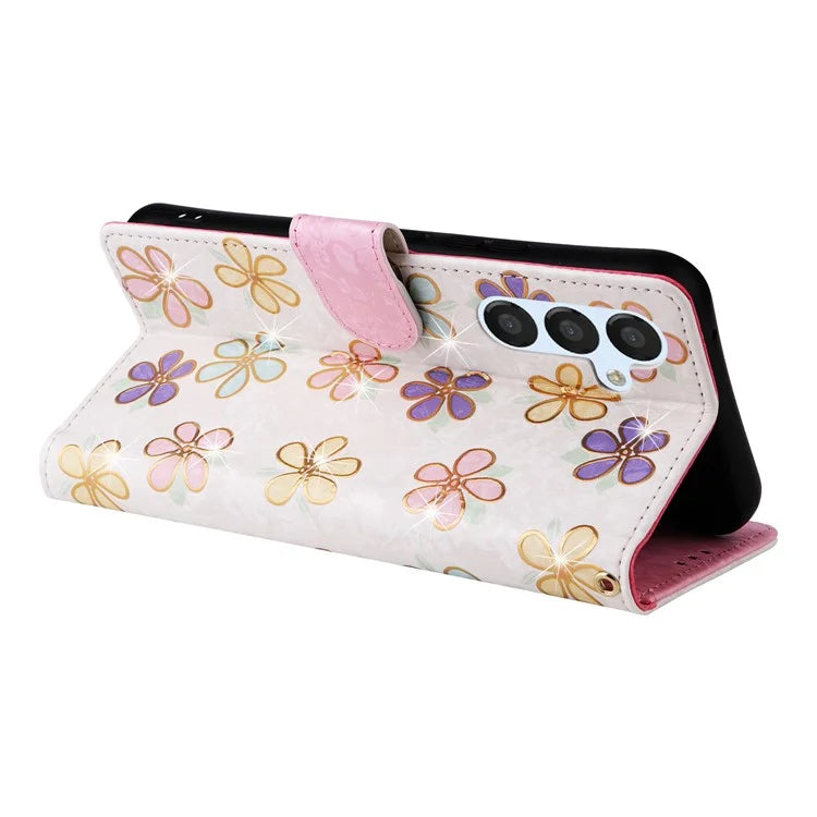 For Samsung Galaxy A54 5G Case RFID Blocking Magnetic Phone Cover with Lacquered Design
