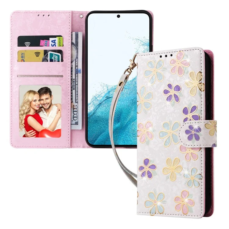 For Samsung Galaxy A54 5G Case RFID Blocking Magnetic Phone Cover with Lacquered Design